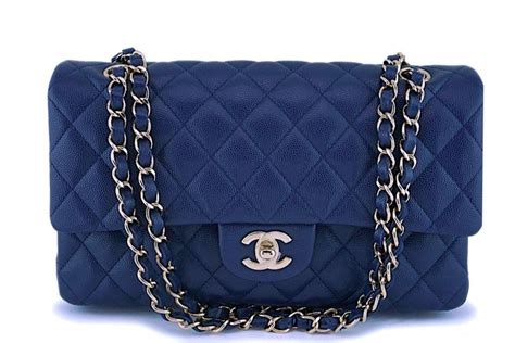 Chanel Medium Classic Double Flap Bag Navy Caviar 